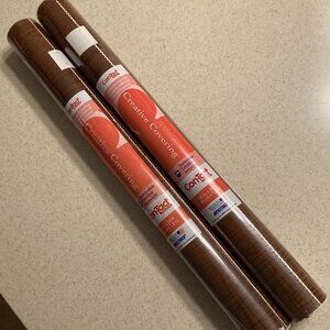 Contact Paper NEW Wood Grain Pattern Two-24 Ft.Rolls Self-Adhesive